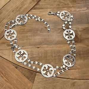 Tory Burch silver linking belt